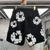 Shorts masculins Designer Floral Graphic Harajuku Shorts surdimensionnés Femme Pantalon court de streetwear