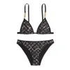 New Classics Designer VBrand Bikini Women Balck Printing Lace Up Bikinis Tvådelade delade baddräkter Klassiska bokstäver badkläder Beach Luxury Bathing Suits