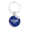 Party Favor Trump 2024 KeyChain Pendant Keyrign Save America Again Time Gem Keychains Christmas Gifts Key Chain Drop Delivery Home G DHMT8