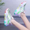 Fitnessschuhe Designerinnen Frauen Chunky Sneakers Plattform Schnürung grünes lässiges Frau Mesh atmungsaktivem Modebaker weiblicher Trainer 2024