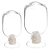 Vases 2 Pcs Bottle Bell Mason Jars Matches Container Stick Glass Bottles Stoppers Holder