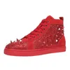 Casual Shoes Luxury High-Top Men's Full Diamond Leather Rhinestone Hitets Couples Sneakers