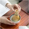 Ensembles de voiles de thé Bamboo Matcha Whisk Tea Natural Whuks Tools Professional Ragasin Brôlement TEMONIA Cérémonie Brôles Drop Livraison Dhyy1