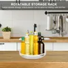 Кухонная хранение вращающаяся полка приправа для приправы для приправы банки банки Организатор вращающиеся пластиковые лотки еда