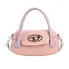 Evening Bags OLN Fashionable Metal Letters High-Grade Portable Small Square Bag 2024 All-Match Adjustable Belt Messenger