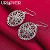 Orecchini a pennaglie Urlover 925 Orero in argento sterling per donna Circolare Drop Drop Lady Fase Wedding Gioielli Regalo di compleanno