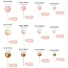 Zapasy imprezowe 30pcs Ball Cake Topper Cicks w kształcie perłowej wkładki babeczki na urodziny