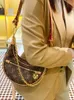 Лучший роскошный дизайнер-дизайнерская сумочка женщина полумесячные круассанты кросс-кусоч