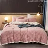 Bedding Sets Super Soft Coral Fleece Set Milk Velvet Duvet Cover Thicken Warm Cozy Quilt Washable Bedspread Blanket
