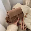 Shoulder Bags Nubuck PU Leather Small Square Women Crossbody Bag Wide Strap Female Vintage Casual Handbags And Purses