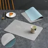 Table Mats Waterproof Drinks Faux Leather Placemat Heat-resistant Non-slip Dining Protection Pad For Kitchen