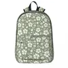 Backpack Scandi Floral Grid Backpacks Boy Girls Bookbag Students School Bags Cartoon Rucksack Travel Shoulder Bag Large Capacity