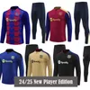 Ansu Fati Camisetas De Futbol Terozlu Kiti 24 25 Barcelona Oyuncu Versiyonu Pedri Barca Yetişkin Lewandowski F. De Jong Eğitim Kıyafet Ceket Chandal Futbol Survetement