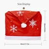 Chair Covers Christmas Dining Cover Snowflake Embroidery Non-woven Fabric Sleeve Living Room Hat Shape Slipcover Arrangement Supplies