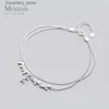 Fußkettchen Modian Fashion Sterling Silber 925 Pflanze Fußkettchen für Frauen Ast Blätter winziger Ball Einfacher Fußkettchenfeinschmuck 2020 Neu L46