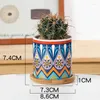 Vases Mandala Flower Pot Desktop Ceramic Potted Succulent Plant Home Decoration Planter