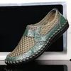 Casual Shoes Breattable Mesh Men's Large Handmade Leather Fashion Trend 2024