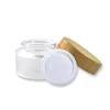 Bottiglie di stoccaggio barattoli di crema in vetro smerigliati 2pcs 100 ml 3,4 once di cosmetico ricaricabile con coperchi per compensare il barattolo di campione da viaggio