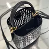 Nieuwe Hollow Out Bag Designer Leather Bucket Bag Luxe Panier Handtas Weave Shop Tote Raisweeken