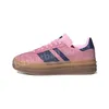 Designer sambaba skor gazzelle casual skor plattform för män kvinnliga tränare rosa nästan gula män sport sneakers