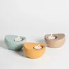 Candlers Nordic Ceramic Macaroon Color Holder Simple Geométric Geometric Tealight Cup for Home Tabletop Decoration Ornements ménagers