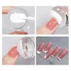 1set Big Square Transparent Nail Art Stamping Stamper Scraper Image Plate Manicure Print Tool Diy med Capfor Manicure Bildplatta