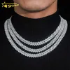 Stocks 10 mm Collier 925 Bijoux hip hop en argent sterling en argent sterling