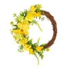Decorative Flowers Indoor Outdoor Wreath Decor Realistic Spring Artificial Flower With Natural Rattan Design Rich Color For A