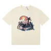 Rhude Tシャツデザイナーファッション服ティーヒップホップパラキートロングテールオウムプリントハイストリートカジュアル用途半袖Tシャツメンメンズストリートウェア62