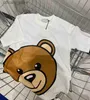 T-shirts Children T-shirts Summer Short Seve Shirt Baby Girls Boys tter Litt Bear Pattern Bottoming Blouses Kids Clothes Tops Tees Pink L46