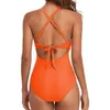 Da bagno da bagno slim fit da spiaggia da spiaggia da spiaggia da donna monokini costume da bagno elegante un pezzo unico con cavi mazzo di design sexy per