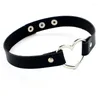 Choker Punk Gothic Belt Necklaces For Women Leather Collar Rivet Black White Pu Goth Sexy Girl Necklace Chocker Jewelry