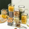 Storage Bottles Sealed Plastic Food Box Cereal Candy Dried Jars With Lid Fridge StorageTank Containers Kitchen Classified Organizer