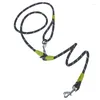 Dog Collars Reflective Nylon Leashes Pet Dogs Chain Traction Rope Leads For Running Free Hands Small Large