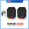 Högtalare Fantech GS202 RGB Datorhögtalare USB 3,5 mm Plug Stereo Surround Högtalare för Desktop PC Laptop TV Box Pubg