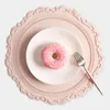 Table Mats Silicone Place Mat Round Lace Shape Pad Dining Insulation Po Frame Decoration Wedding Coasters