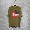 Rhude Tshirts Designer T Shirts For Men and Women Trendy Brand Fashion Cotton Short Sleeve RH044 Black Eagle Print Kortärmad t-shirt Size S-XXL