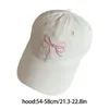 Capes à balle Broderie Bowtie Baseball Chapeau pour fille ajustant Spring Sport Korean Sun Fashion Préportée de couches extérieures