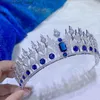 Bruiloft haar sieraden Europese Royal Princess Crown Luxe CZ Bridal Hoofdress Wedding Haar Accessoires Party Hoofdtooi verloving Sieraden A00913 L46