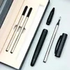 Definir canetas de caneta de caneta de bola de metal de luxo e canetas combinadas de caixa para redação de negócios papelaria de papelaria nome personalizado presente