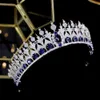 Bijoux de cheveux de mariage Europe Royal Princess Crown Luxury CZ BRIDAL CHEDRAD CHELDE CHEAUX ACCESSOIRES DE CHEUR POURCE RESSIONNESSE BIELLISSE A00913 L46