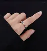 Cluster Rings 2024 Product 925 Silver Plated 14k Golden Snake Bone Colored Diamond Ring Fashion And Personalized Trendy Handpiece
