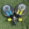 1 set Professional Beach Tennis Raquet engrosamiento de las raquetas del padel de alta elasticidad Fibra de carbono 240401