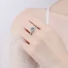 Кластерные кольца Jecircon 1ct 1ct Moissanite Diamond Ring для женщин Корейская версия Личность PT950 Платиновый обручальный кольцо 925 Серебряные ювелирные изделия