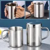 Mugs 1Pcs 200/300/400ML Stainless Steel Coffee Mug Double Layer Anti-scalding Cup Portable Drink Beer Tea Juice Thermal Tumbler