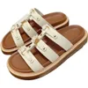 Sliders Outdoors Luxusdesigner Top -Qualität Sommer Sandalen Frauen Pantoffeln echte Ledermenschen Mules Freizeitschuhe Flat Beach Neue Style Style Sandale Ladies Loafer Slides