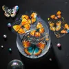 Geschenkverpackung Jianqi 20pcs Haustier Schmetterling Aufkleber Pack Dekorative Stick Beschriftungen Kreativität Schreibweise Klebstoff DIY Sticke Junk Journal Supplies