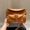 24P TAG 7A Hoogwaardige lederen Women Hobo Bag Luxe Designer Multi Pocket Crossbody Body Tas enkele schoudertas Fashion Motorfietsstijl Handtas 240415