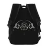 Backpack Pentagram Satantic Occult Church Of Satan Goat Goth Laptop Backpacks Student School Book Bag Travel Hiking Camping Daypack