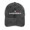 Berets Andorra Flagge Cowboy Hat Beach Party süße Custom Cap Man Frauen